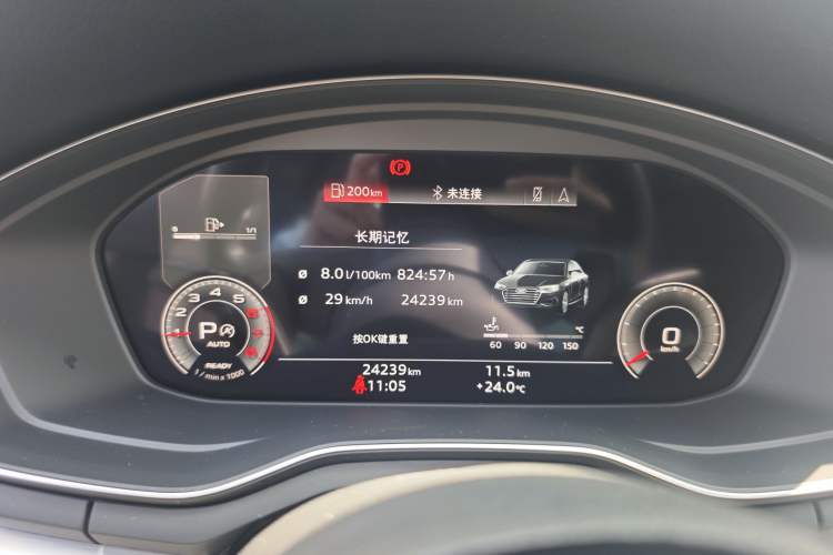 Used Audi A4L 2020 40 TFSI Luxury Dynamic Model Odometer Close Up