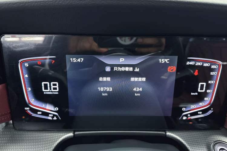 Used Hongqi H5 2024 1.5T DCT Smart Connect Flagship Edition Odometer Close Up