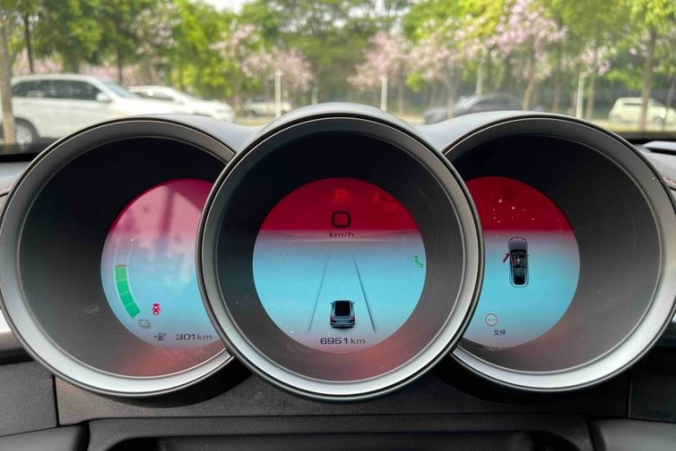 Used ORA Lightning Cat 2024 Dark Night Edition 555km Prestige Version Odometer Close Up