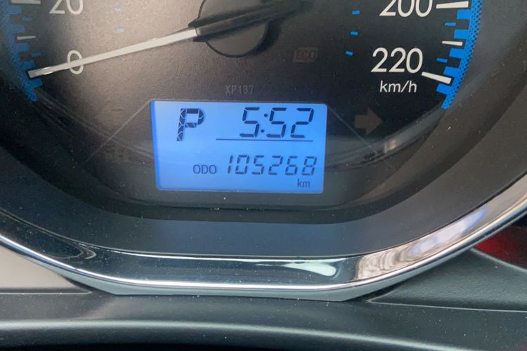 Used Toyota Vios 2019 1.5L CVT Innovation Edition Odometer Close Up