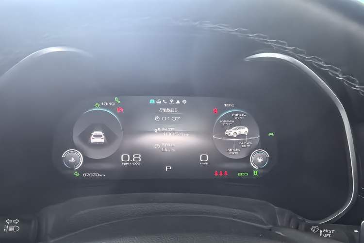 Used Wey VV6 2021 2.0T Two-Wheel Drive Smart Protection+ Odometer Close Up