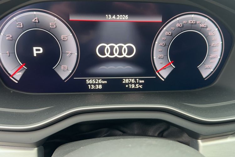 Used Audi A4L 2020 40 TFSI Luxury Dynamic Model Odometer Close Up