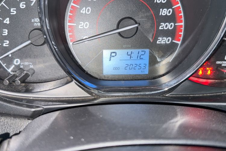 Used Toyota Vios 2021 1.5L CVT Innovation Edition Odometer Close Up