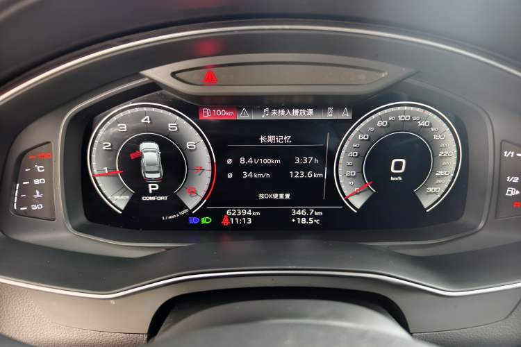 Used Audi A6L 2023 40 TFSI Luxury Prestige Edition Odometer Close Up