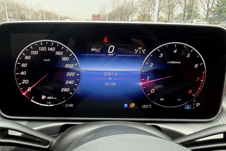 Used Mercedes-Benz C-Class 2023 C 200 L Sport Edition Odometer Close Up