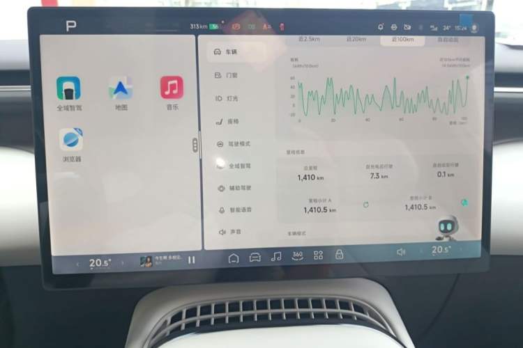 Used XPeng G7 2025 702 Max Odometer Close Up