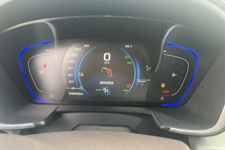 Used Geely Auto Jiajie New Energy 2019 1.5TD PHEV Premium Model Odometer Close Up