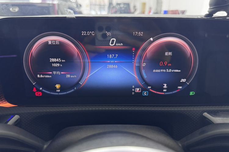 Used Mercedes-Benz A-Class 2022 A 200 L Sport Sedan Dynamic Model Odometer Close Up