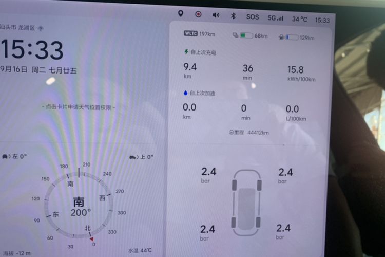 Used Li Auto L8 2023 Max model Odometer Close Up