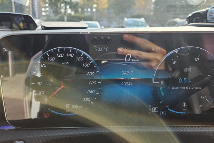 Used Mercedes-Benz A-Class 2020 A 180 Odometer Close Up