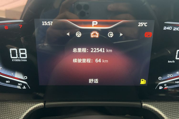 Used Hongqi H5 2023 2.0T Automatic Smart Connect Flagship Edition Odometer Close Up