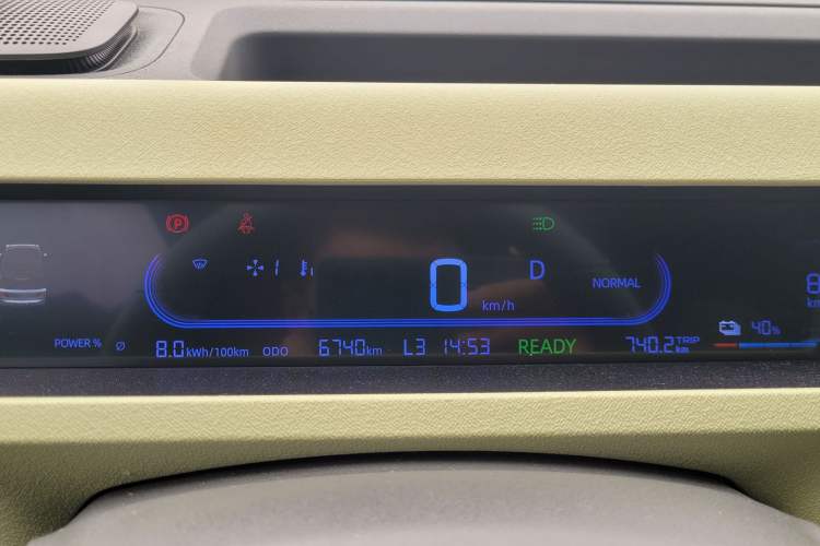 Used Geely Galaxy Panda 2024 Panda Mini 200km Endurance Bear Odometer Close Up