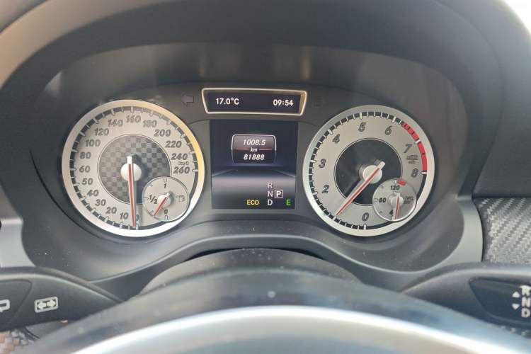 Used Mercedes-Benz A-Class 2013 A 260 Sport model Odometer Close Up
