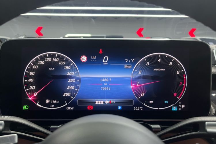 Used Mercedes-Benz S-Class 2022 Revised S 400 L Luxury Edition Odometer Close Up