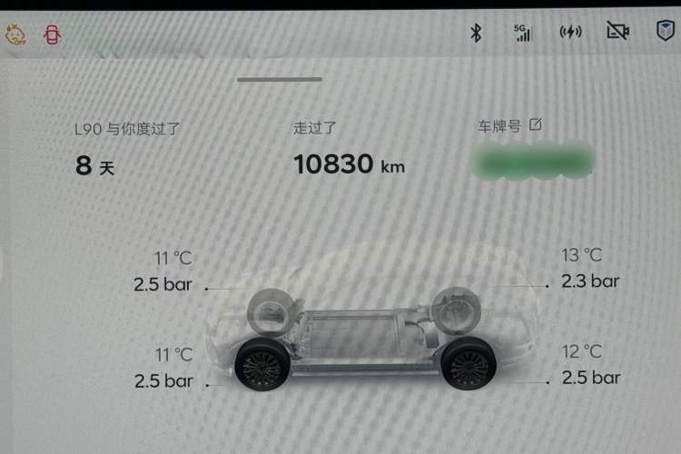 Used ONVO Luxeed L90 2025 Model—Max Six-Seater Version Odometer Close Up