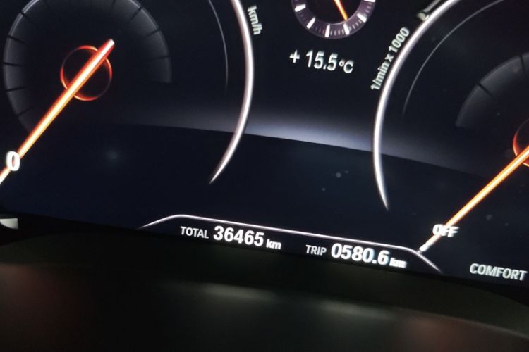 Used BMW 5 Series 2018 Facelifted 530Li Luxury Edition Premium Package Odometer Close Up