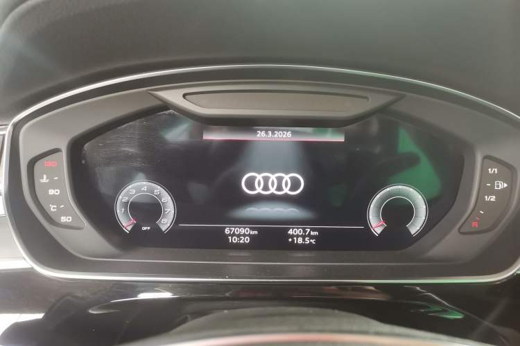 Used Audi A8 2021 A8L 50 TFSI quattro Comfort Model Odometer Close Up