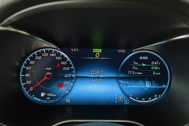 Used Mercedes-Benz C-Class 2021 C 260 L Sport Edition Odometer Close Up