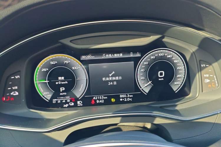 Used Audi A6L New Energy 2022 55 TFSI e quattro Odometer Close Up