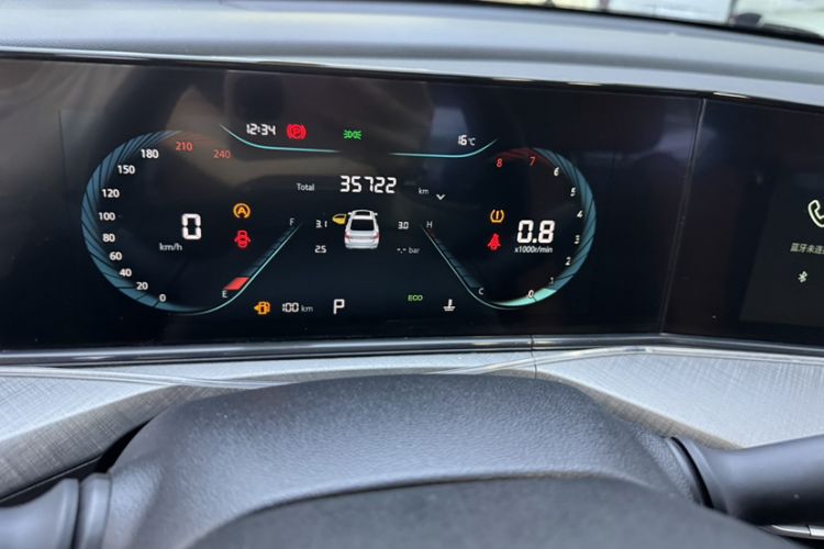 Used CHANGAN Eado 2023 Changan Edition PLUS Blue Whale NE 1.4T GDI DCT Prestige Version Odometer Close Up