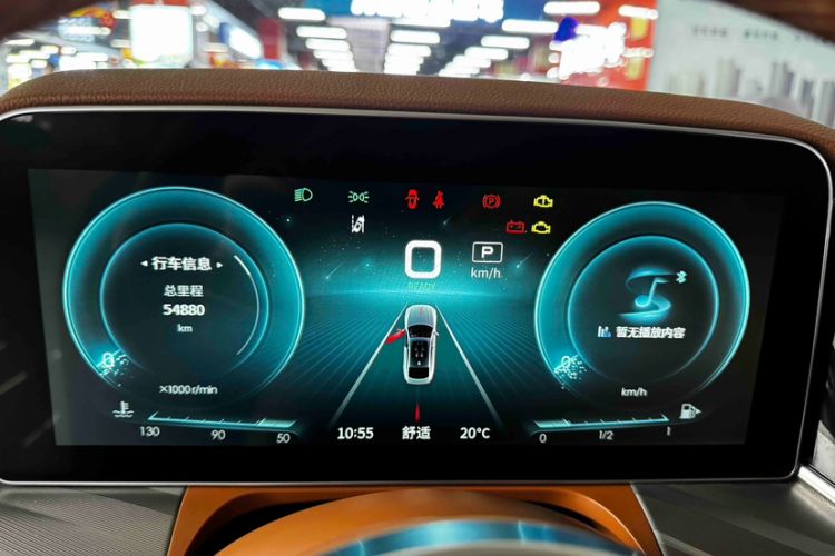 Used Hongqi H9 2022 2.0T Smart Connect Flagship Edition Odometer Close Up