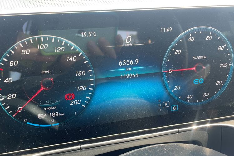 Used Mercedes-Benz EQC 2021 EQC 400 4MATIC Odometer Close Up