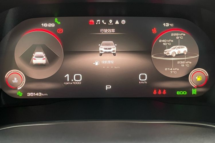 Used Wey VV6 2020 2.0T Two-Wheel Drive Smart Protection+ Odometer Close Up