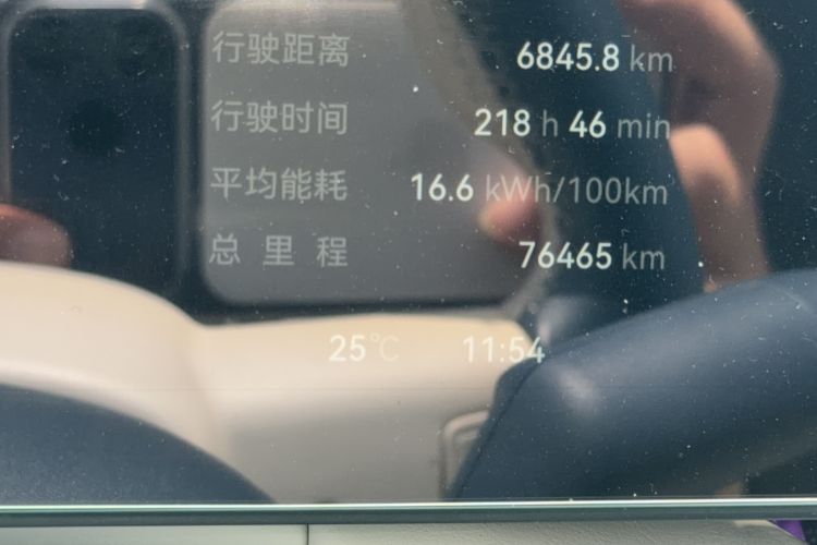 Used Zeekr 007 2024 Four-Wheel Drive Version 75 kWh Odometer Close Up