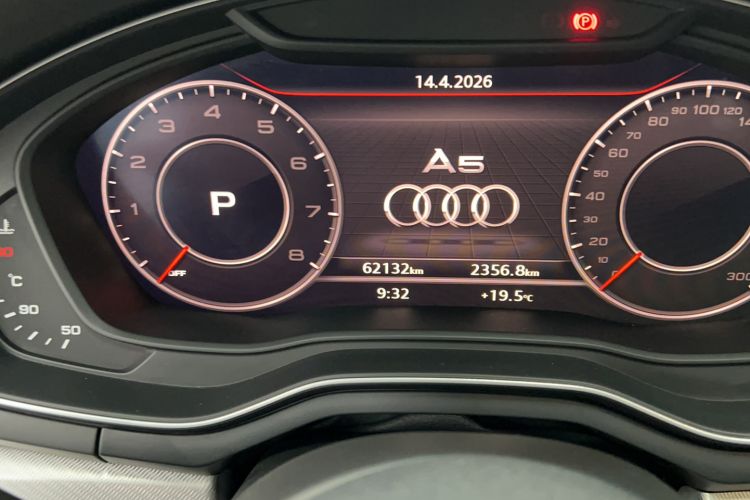 Used Audi A5 2019 Sportback 45 TFSI Fashion Model Odometer Close Up