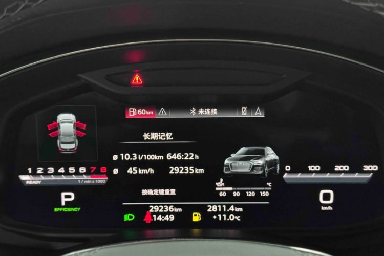 Used Audi A6L 2024 55 TFSI quattro Prestige Dynamic Edition Odometer Close Up