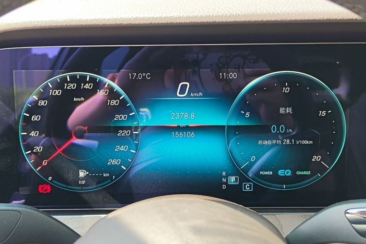 Used Mercedes-Benz E-Class 2021 E 260 L 4MATIC Odometer Close Up