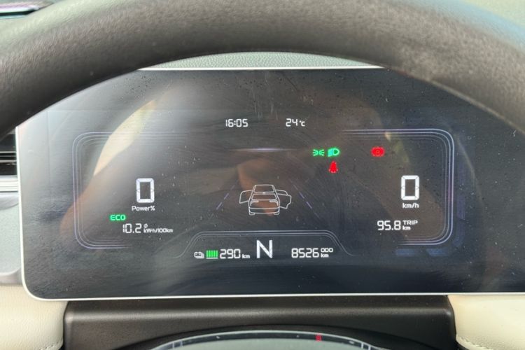 Used Geometry E Firefly 2024 301km Flowing Light Odometer Close Up