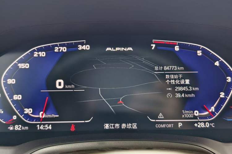 Used BMW 3 Series 2021 Second Facelift 325Li M Sport Package Odometer Close Up