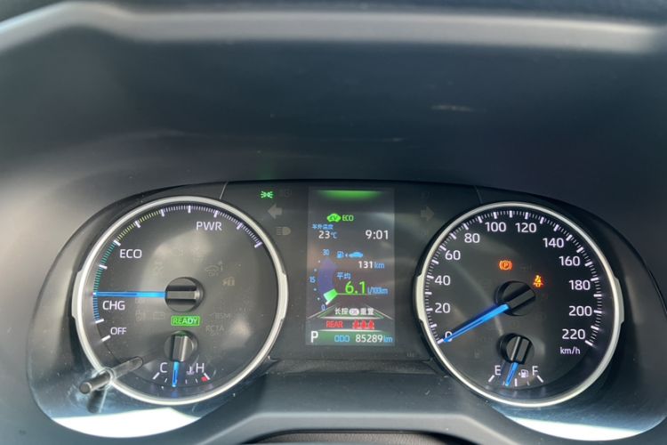 Used Toyota Wildlander 2020 Dual-Engine 2.5L E-CVT Two-Wheel Drive Luxury Edition Odometer Close Up