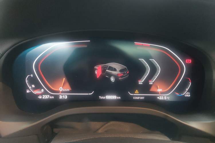 Used BMW X3 2021 xDrive30i Luxury Model with M Sport Package Odometer Close Up