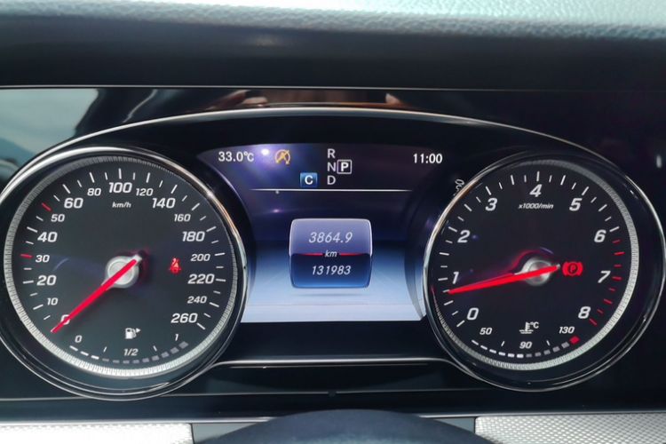 Used Mercedes-Benz E-Class 2017 E 300 Sport Edition Odometer Close Up