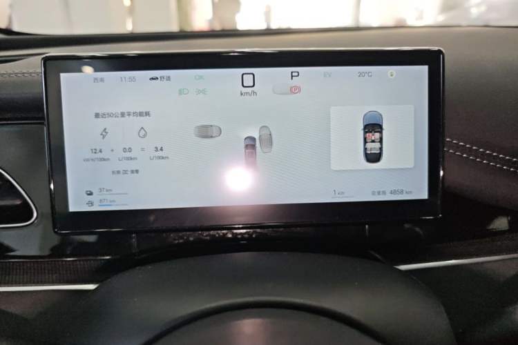 Used BYD Seal 06 New Energy 2025 DM-i Smart Drive 120KM Deluxe Model Odometer Close Up