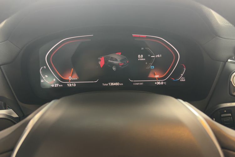 Used BMW X3 2020 xDrive25i Luxury Package Odometer Close Up