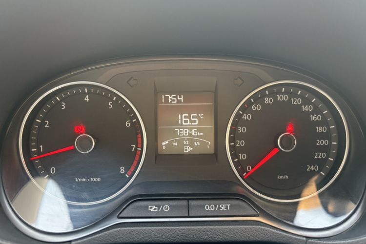 Used Volkswagen Polo 2014 1.4L Manual Comfort Edition Odometer Close Up