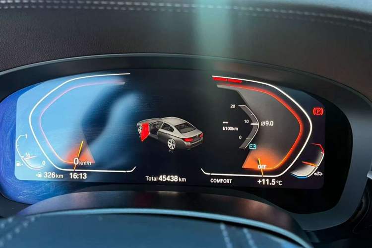 Used BMW 5 Series 2021 Updated 530Li xDrive Luxury Package Odometer Close Up