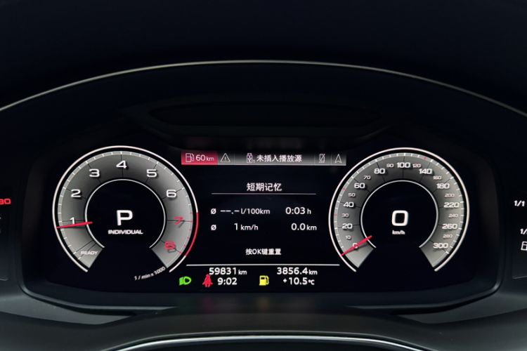 Used Audi A6L 2022 40 TFSI Luxury Dynamic Model Odometer Close Up