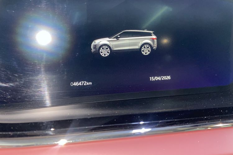 Used Land Rover Range Evoque 2022 Facelifted Aurora L 249 PS R-Dynamic Luxury Edition Odometer Close Up