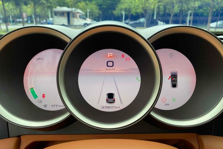 Used ORA Lightning Cat 2022 555 km Luxury Edition Odometer Close Up