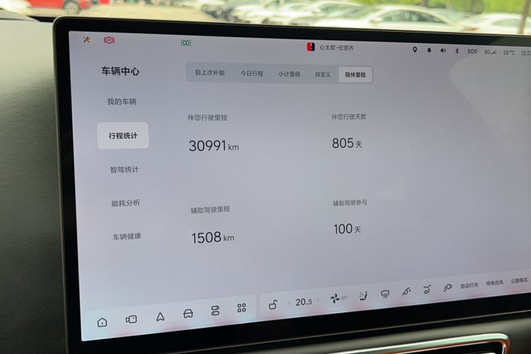 Used Li Auto L7 2023 Air model Odometer Close Up