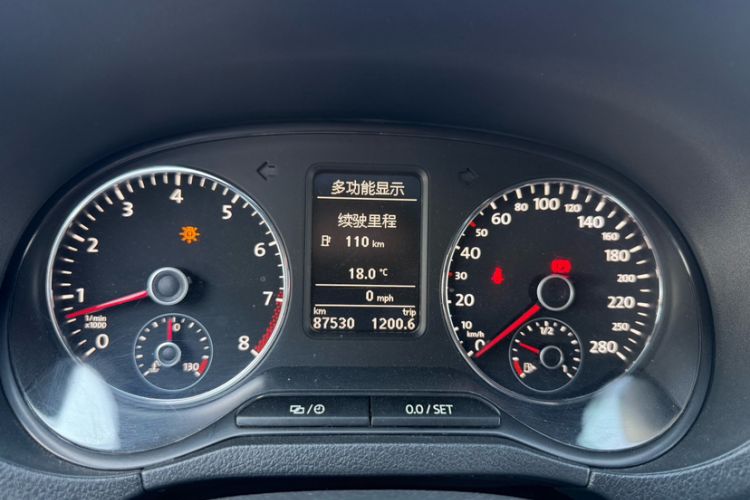 Used Volkswagen Polo 2012 1.4TSI GTI Odometer Close Up