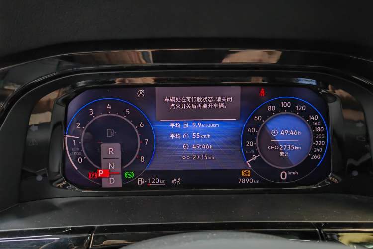 Used Volkswagen Teramont 2024 380TSI Four-Wheel Drive Longxiang Edition Odometer Close Up