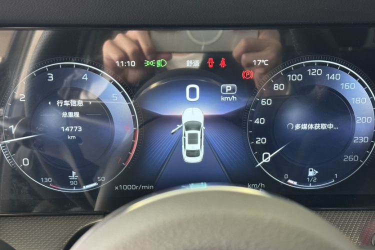 Used Hongqi H5 2024 2.0T Automatic Smart Connect Flagship Edition Odometer Close Up