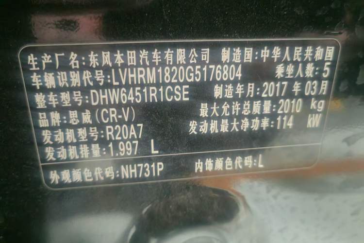 Used Honda CR-V 2016 2.0L two-wheel drive Urban Edition