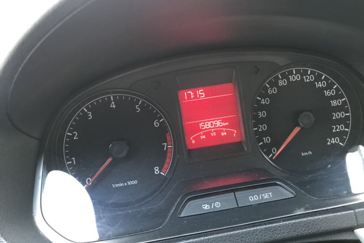 Used Volkswagen Jetta 2015 1.6L Automatic Comfort Model Odometer Close Up