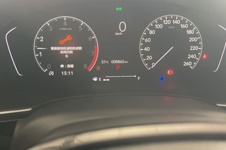 Used Honda Civic 2022 180TURBO CVT Shangqing Edition Odometer Close Up